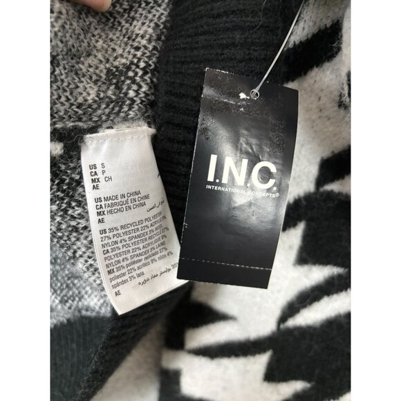 I.n.c. International Concepts Women's Houndstooth Quarter-Zip Sweater Small NWTs - Picture 6 of 8